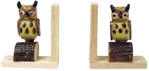 Hans Günter Flath Buchstützen Eulen  (Hans Günter Flath 726/3) Miniatur-Buchstützen 'Eulen'